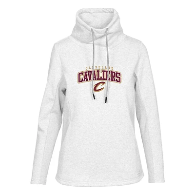 Women's Levelwear White Cleveland Cavaliers Loop Pullover Sweatshirt