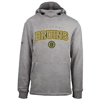 Men's Levelwear Heather Gray Boston Bruins Arch Delta Shift Pullover Hoodie