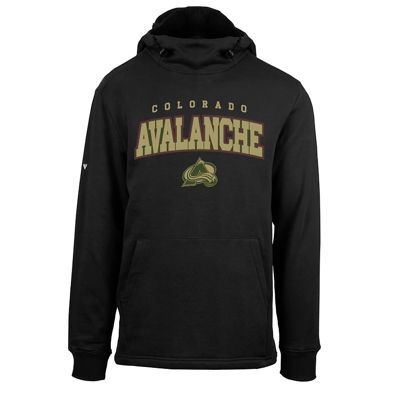 Men's Levelwear Black Colorado Avalanche Arch Delta Shift Pullover Hoodie