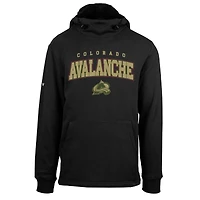 Men's Levelwear Black Colorado Avalanche Arch Delta Shift Pullover Hoodie