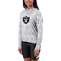 Women's Certo  Gray Las Vegas Raiders Session Pullover Hoodie