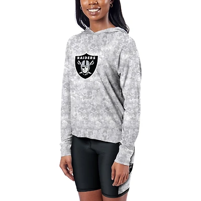 Women's Certo  Gray Las Vegas Raiders Session Pullover Hoodie