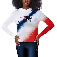 Women's Certo  White New England Patriots Rundown Lightweight Pullover Hoodie