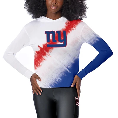 Women's Certo  White New York Giants Rundown Lightweight Pullover Hoodie