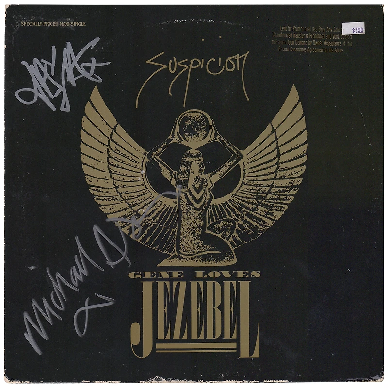 Jay Aston & Michael Aston Autographed Gene Loves Jezebel Suspicion Album - BAS