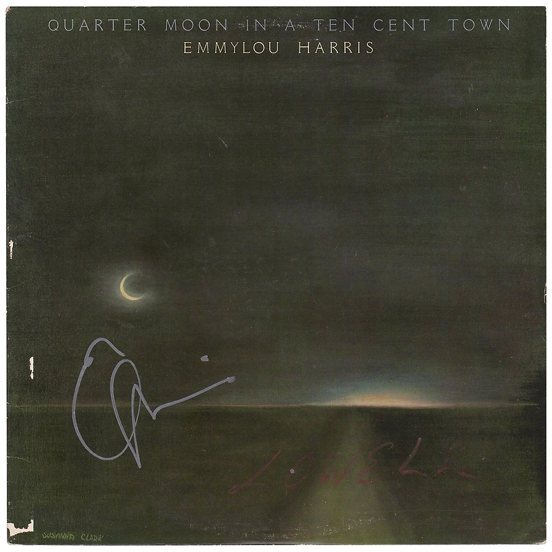 Emmylou Harris Autographed Quarter Moon in a Ten Cent Town Album