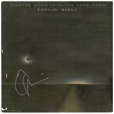 Emmylou Harris Autographed Quarter Moon in a Ten Cent Town Album