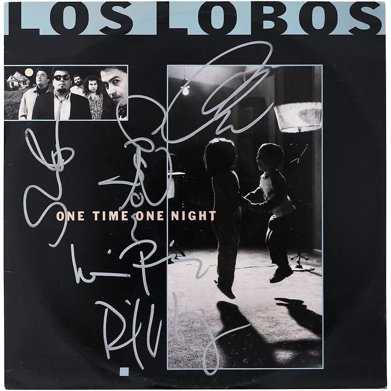 Los Lobos Autographed One Time One Night Album with 5 Signatures - BAS