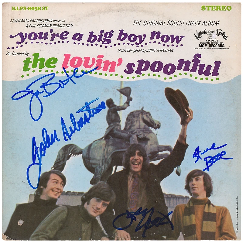 The Lovin' Spoonful Autographed You're a Big Boy Now Soundtrack with 4 Signatures - BAS