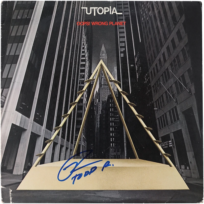 Todd Rundgren Autographed Utopia Oops! Wrong Planet Album - BAS