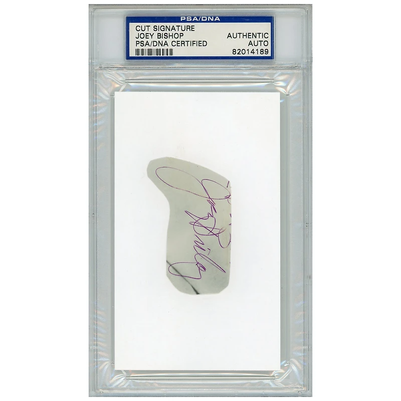 Joey Bishop Autographed Cut Signature