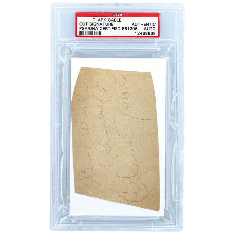 Clark Gable Slabbed Cut Autograph - PSA