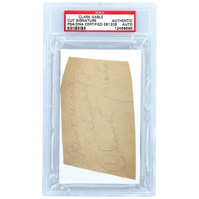 Clark Gable Slabbed Cut Autograph - PSA