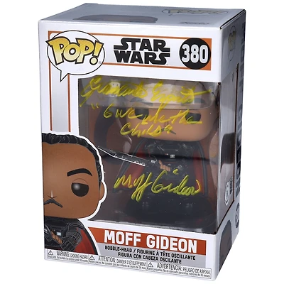 Giancarlo Esposito Autographed Star Wars: The Mandalorian Moff Gideon #380 Funko Pop! With "Give Me the Child" and "Moff Gideon" Inscriptions - Signed in Yellow Ink - BAS
