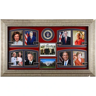 United States of America Presidents & First Ladies Autographed Framed 46" x 36" Collage - BAS