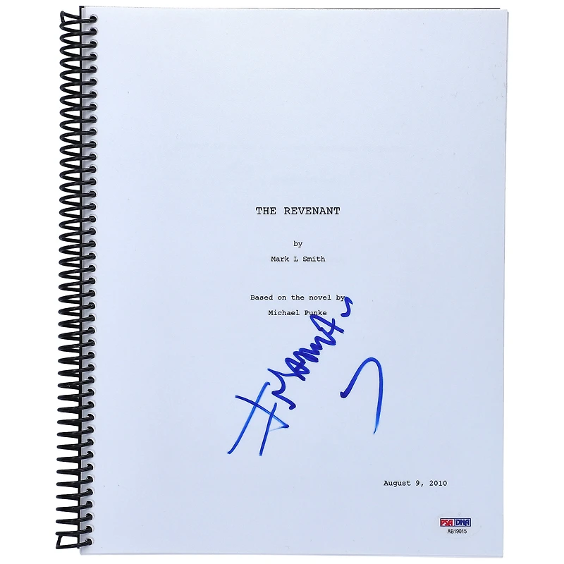 Alejandro Inarritu Autographed The Revenant Replica Movie Script - PSA
