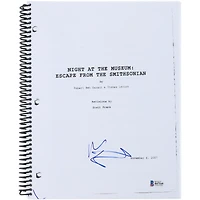 Ben Stiller Autographed Night At the Museum: Escape from the Smithsonian Replica Movie Script - BAS