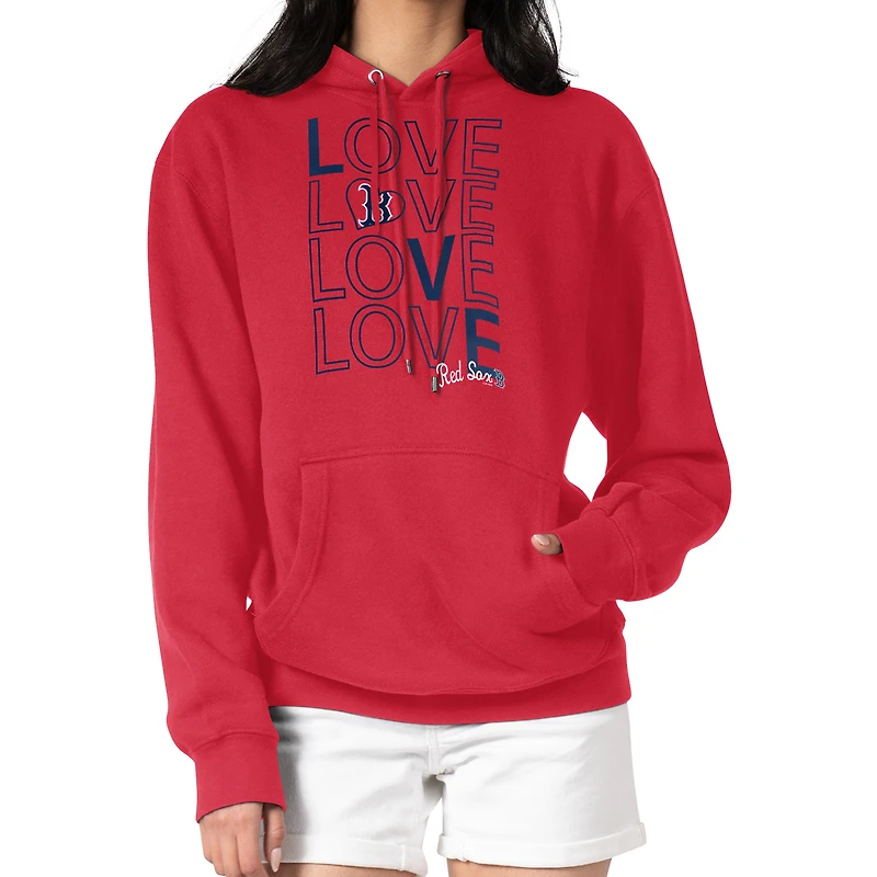 Women's G-III 4Her by Carl Banks  Red Boston Red Sox Love Graphic Fleece Hoodie