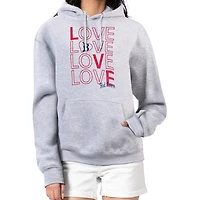Women's G-III 4Her by Carl Banks  Heather Gray Boston Red Sox Love Graphic Fleece Hoodie