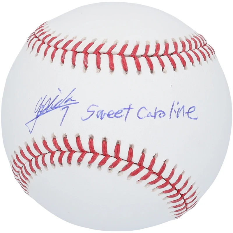 Masataka Yoshida Boston Red Sox Autographed Baseball with "Sweet Caroline" Inscription