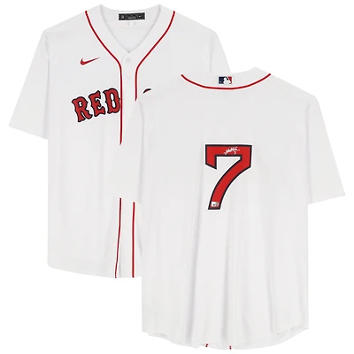 Masataka Yoshida Boston Red Sox Autographed White Nike Replica Jersey