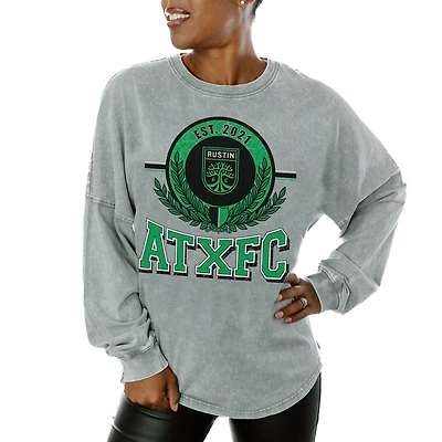 Women's Gameday Couture  Gray Austin FC Oversized Long Sleeve T-Shirt