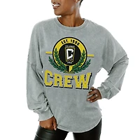 Women's Gameday Couture  Gray Columbus Crew Oversized Long Sleeve T-Shirt