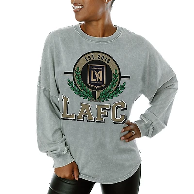 Women's Gameday Couture  Gray LAFC Oversized Long Sleeve T-Shirt