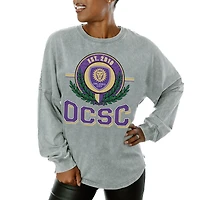 Women's Gameday Couture  Gray Orlando City SC Oversized Long Sleeve T-Shirt