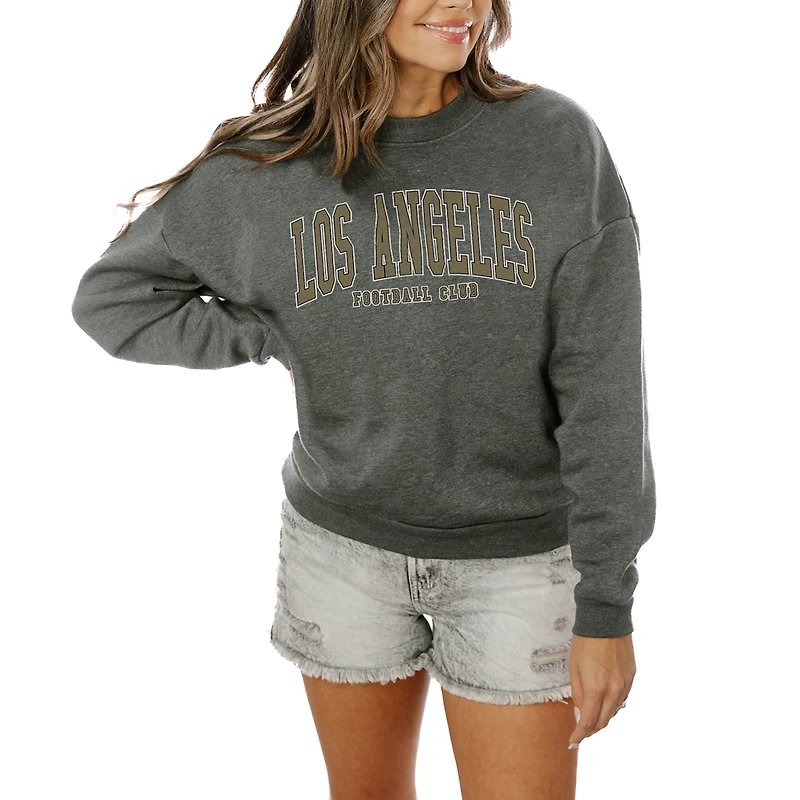 Women's Gameday Couture Gray LAFC Oversized Fleece Pullover Sweatshirt