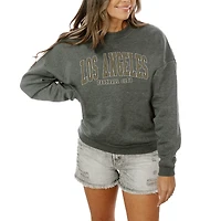 Women's Gameday Couture  Gray LAFC Oversized Fleece Pullover Sweatshirt