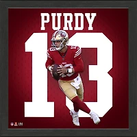 Highland Mint Brock Purdy San Francisco 49ers  13'' x 13'' Impact Jersey Framed Photo