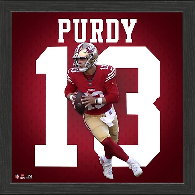 Highland Mint Brock Purdy San Francisco 49ers  13'' x 13'' Impact Jersey Framed Photo