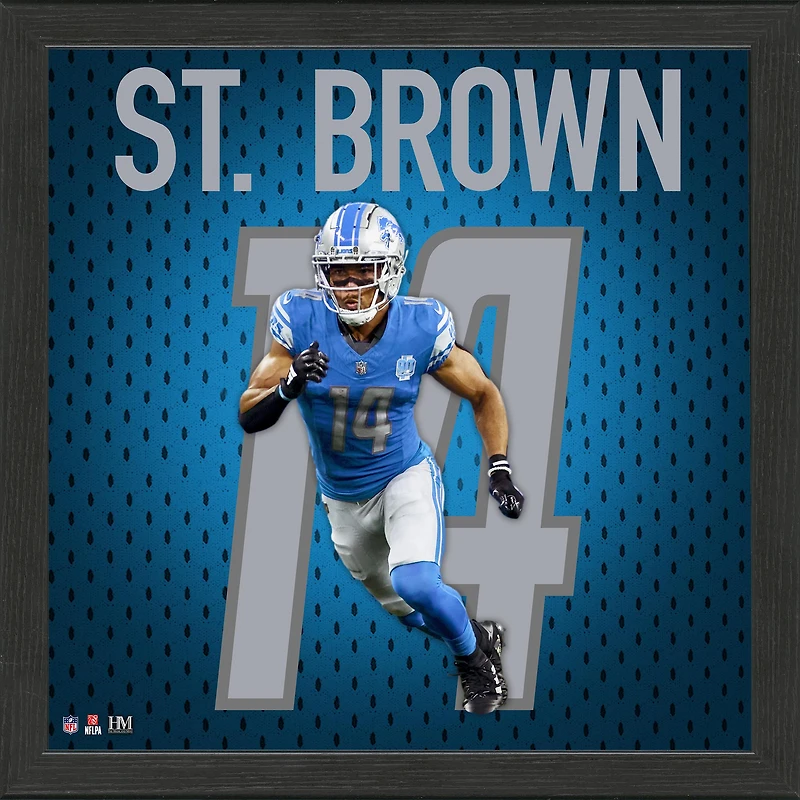 Highland Mint Amon-Ra St. Brown Detroit Lions  13'' x 13'' Impact Jersey Framed Photo