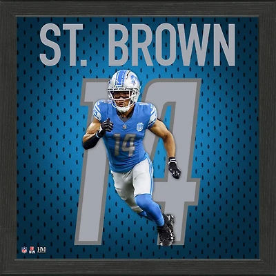 Highland Mint Amon-Ra St. Brown Detroit Lions  13'' x 13'' Impact Jersey Framed Photo