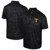 Men's Colosseum Black Tennessee Volunteers Daly Print Polo