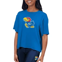 Women's Certo Royal Kansas Jayhawks Cropped T-Shirt