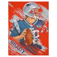 Tom Brady New England Patriots Deacon Jones Foundation 20" x 30" Stretched Canvas Print by Artist Tom Digiacco