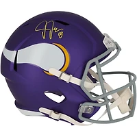 Justin Jefferson Minnesota Vikings Autographed Riddell Legacy 2023 Alternate Speed Replica Helmet