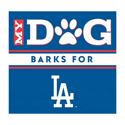 Imperial  Los Angeles Dodgers 10" x 10.5" My Dog Barks Wood Wall Art