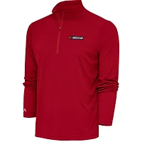 Men's Antigua Red NASCAR Tribute Quarter-Zip Pullover Top