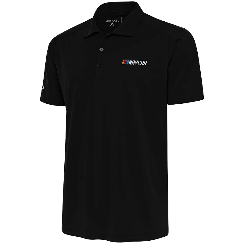 Men's Antigua Black NASCAR Big & Tall Tribute Polo