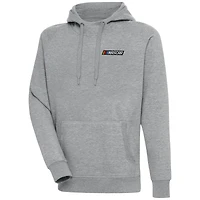 Men's Antigua  Heather Gray NASCAR Victory Pullover Hoodie