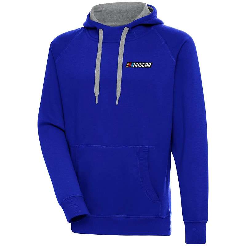 Men's Antigua Royal NASCAR Victory Pullover Hoodie