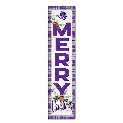 Abilene Christian University Wildcats 12'' x 48'' Outdoor Merry Christmas Leaner