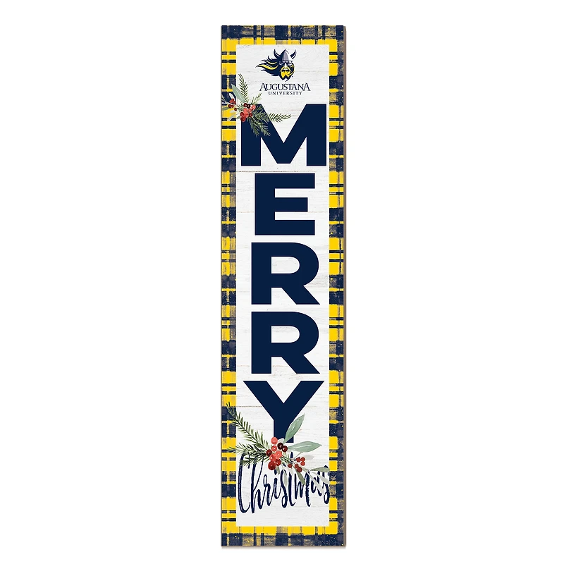 Augustana Vikings 12'' x 48'' Outdoor Merry Christmas Leaner