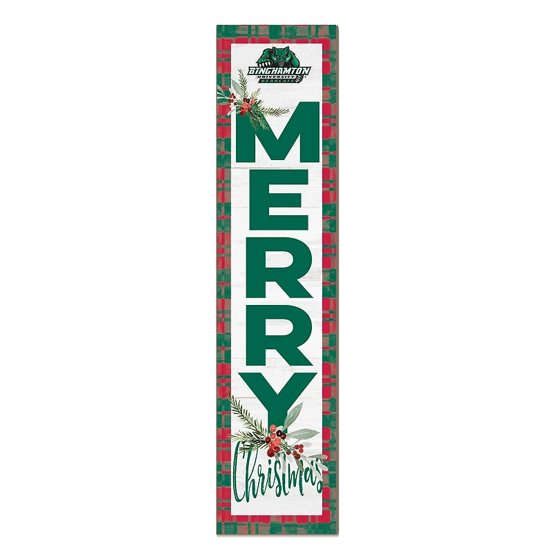 Binghamton Bearcats 12'' x 48'' Outdoor Merry Christmas Leaner