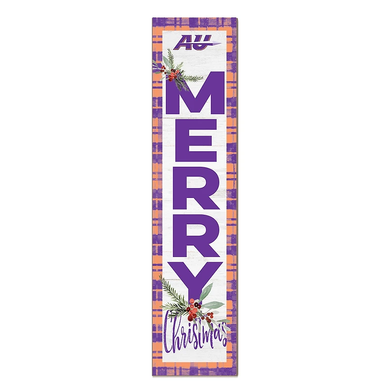 Alfred University Saxons 12'' x 48'' Outdoor Merry Christmas Leaner