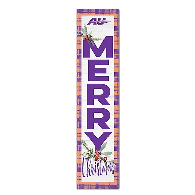 Alfred University Saxons 12'' x 48'' Outdoor Merry Christmas Leaner