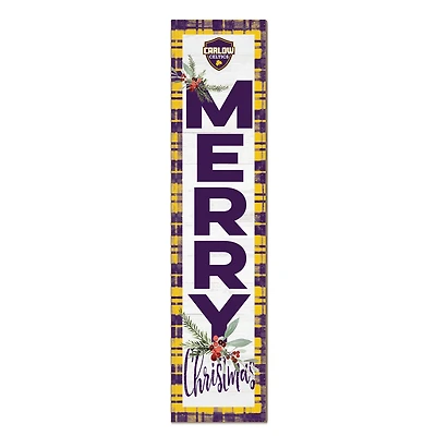 Carlow University Celtics 12'' x 48'' Outdoor Merry Christmas Leaner
